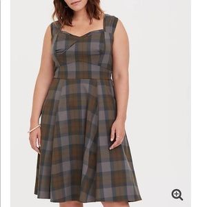 NWT Torrid Size 30 OUTLANDER TARTAN SWING DRESS